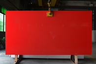 Vật liệu mặt bàn bếp màu đỏ tinh khiết được thiết kế kỹ thuật bằng đá thạch anh nhân tạo có độ dày 30mm