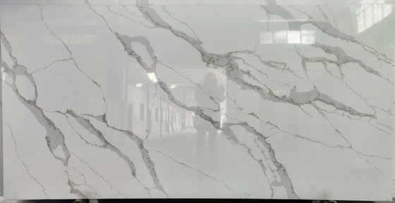Phòng tắm thạch anh 2,5g / Cm3 Vanity Tops Quartz Island Top Faux Stone Siding Panels White Engineered